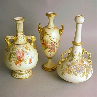 Lot 805 - Group of Six Royal Worcester Gilt-Decorated...