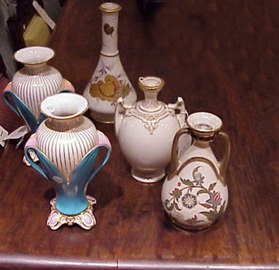 Lot 709 - Pair of Royal Worcester Gilt-Decorated...