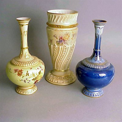 Lot 843 - Group of Four Royal Worcester Gilt-Decorated...