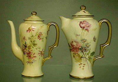 Lot 634 - Group of Three Royal Worcester Gilt-Decorated...