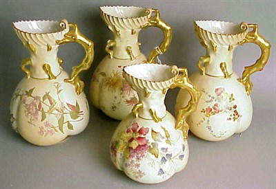 Lot 873 - Group of Four Royal Worcester Gilt-Decorated...
