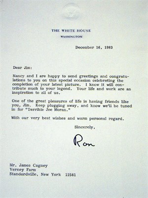 Lot 78 - Ronald Reagan Letter to James Cagney Typed...