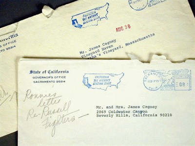 Lot 66 - Ronald Reagan Letters to James Cagney Two...