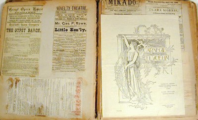 Lot 55 - Scrapbook of Theater Programs, 1880-1902 and a...