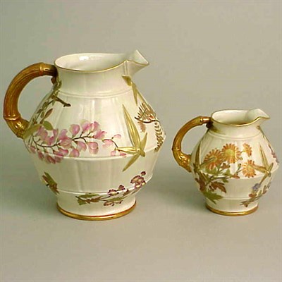 Lot 855 - Group of Six Royal Worcester Gilt-Decorated...