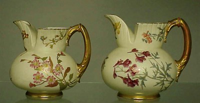 Lot 636 - Group of Five Royal Worcester Gilt-Decorated...