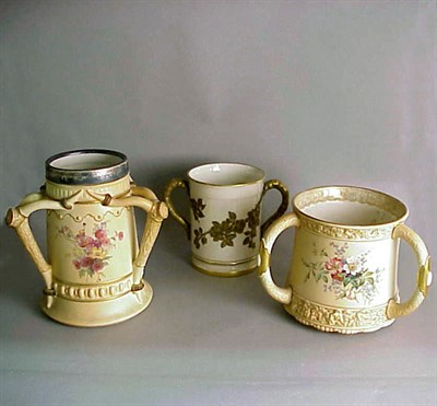 Lot 865 - Two Royal Worcester Gilt-Decorated...