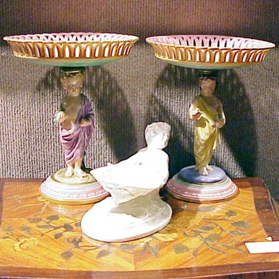 Lot 862 - Two Royal Worcester Gilt-Decorated Porcelain...