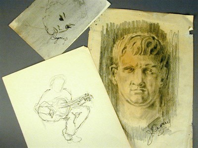 Lot 104 - Sketches by James Cagney Various media and...