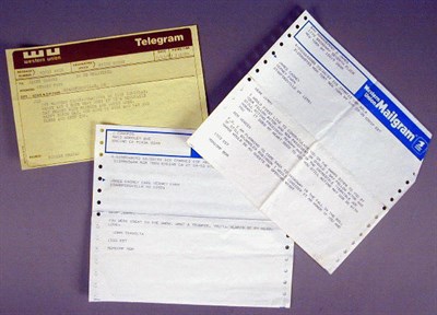 Lot 28 - Group of Telegrams and Letters, 1943-1986...