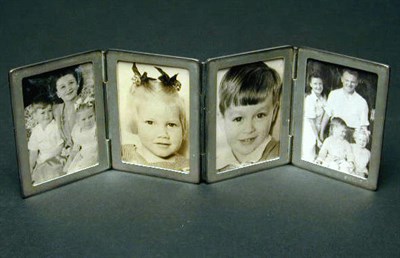 Lot 106 - Sterling Silver Four-Fold Frame With...