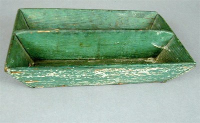 Lot 13 - Painted Wood Knife Box The bottom with a...