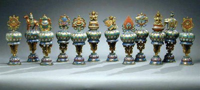 Lot 206 - Rare Cloisonne Altar Garniture 19th Century...