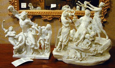 Lot 369 - Two Parian Figural Groups