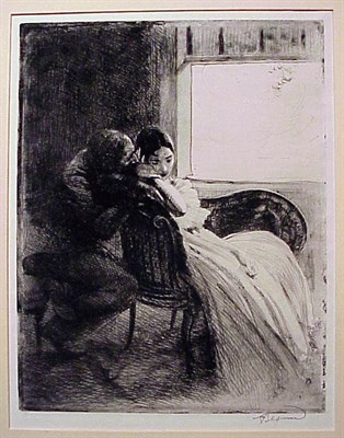 Lot 26 - Albert Besnard LE FLIRT (DELTEIL 52) Etching...