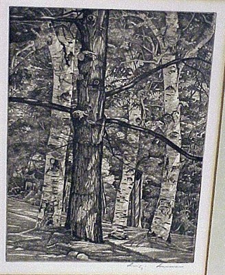 Lot 190 - Luigi Lucioni PINE IN THE BIRCHES (E.132);...