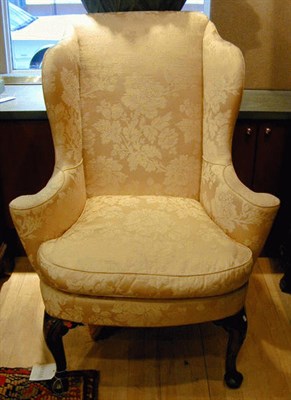 Lot 578 - Queen Anne Style Wing Chair