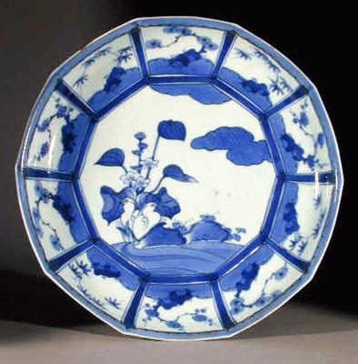 Lot 25 - Imari Blue and White Charger 18th Century...