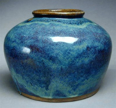 Lot 239 - Yixing Storage Jar with a Junyao Type Glaze...