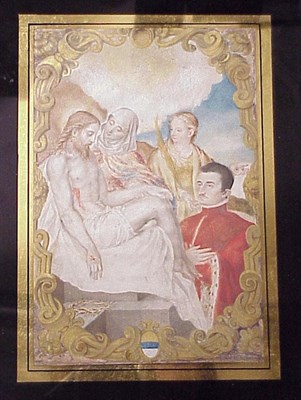 Lot 13 - [MANUSCRIPT ILLUMINATION] Pieta with gold...