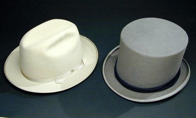 Lot 9 - Group of Gentleman's Hats Comprising a gray...