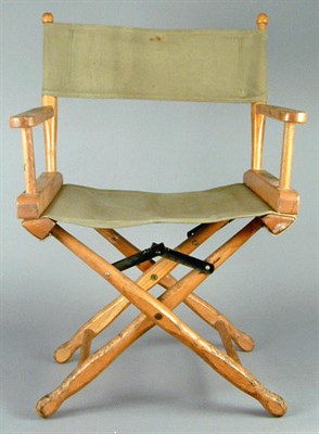 Lot 123 - Director's Chair Wood with canvas seat and...