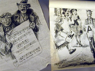 Lot 100 - American School 20th Century MERRY XMAS TO THE...