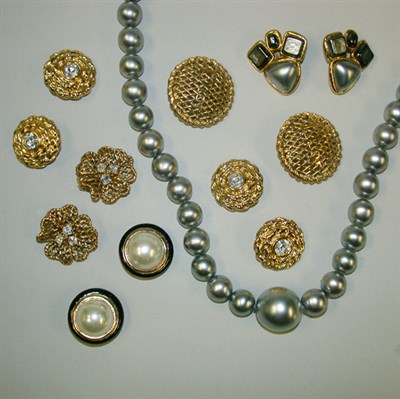 Lot 411 - Group of Designer Jewelry French Comprising a...