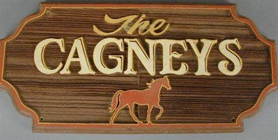 Lot 73 - James Cagney Place Street Sign and a Painted...