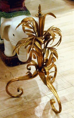 Lot 277 - Gilt-Metal Palm Tree Form Table Base
