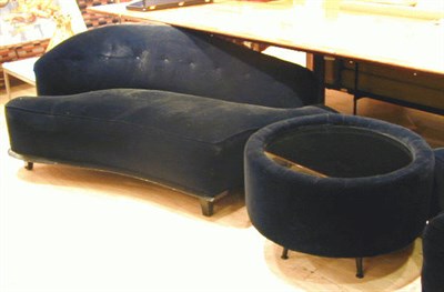 Lot 293A - Upholstered Suite Modern Comprising two curved...