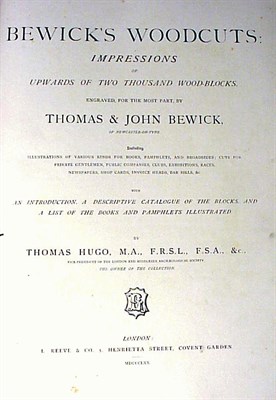 Lot 326 - HUGO, THOMAS Bewick's Woodcuts: Impressions of...