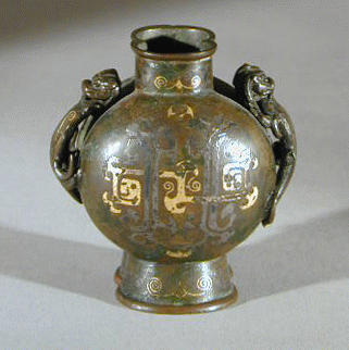 Lot 134 - Silver and Gold-Inlaid Archaizing Bronze...