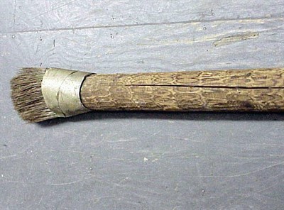 Lot 31 - Carved Wood and Metal Paint Brush Length 10 feet.