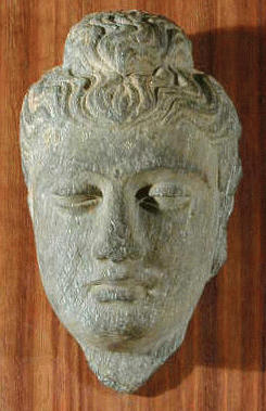 Lot 15A - Gandharan Gray Schist Face of Buddha Circa 3rd...