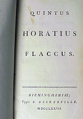 Lot 25 - [BASKERVILLE PRESS] HORACE Carminum Libri...