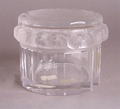 Lot 458 - Group of Four Lalique Covered Boxes Each in...