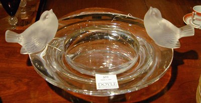 Lot 377 - Lalique Moineaux Moguers Glass Bowl