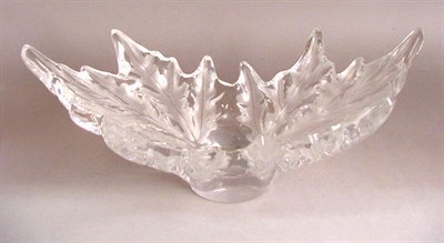 Lot 451 - Lalique Ovale Champs-Elysees Bowl In clear and...