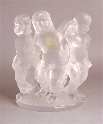 Lot 457 - Lalique Figural Group In clear and frosted...