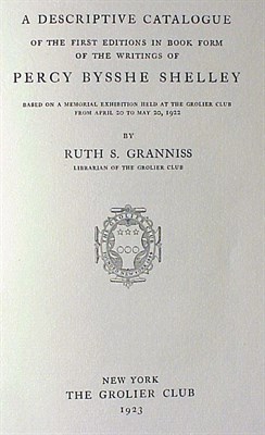Lot 94 - [GROLIER CLUB] GRANNISS, RUTH S. A Descriptive...
