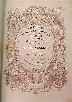 Lot 616 - [BINDING] VECELLIO, CESARE Costumes Anciens et...