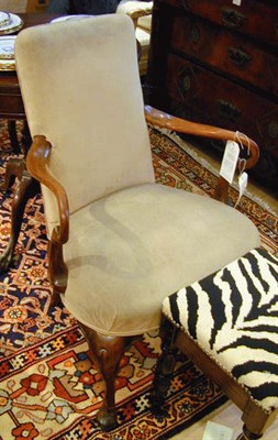 Lot 557 - Pair of Georgian Style Open Armchairs