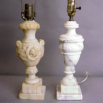 Lot 283 - Two Alabaster Lamps