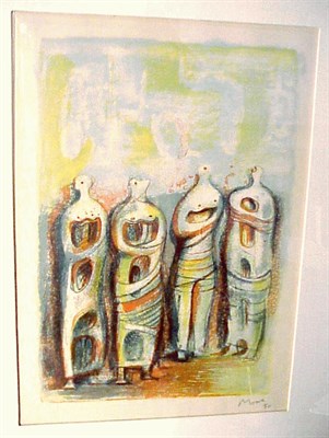 Lot 198 - Henry Moore THE FOUR SKETCHES (C.23) Color...