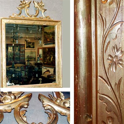 Lot 408 - Continental Gilt-Wood Mirror