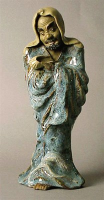 Lot 206 - Shuwan Figure of Bodhidharma 19th Century With...