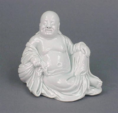 Lot 198 - Chinese Dehua White Porcelain Figure of Putai...