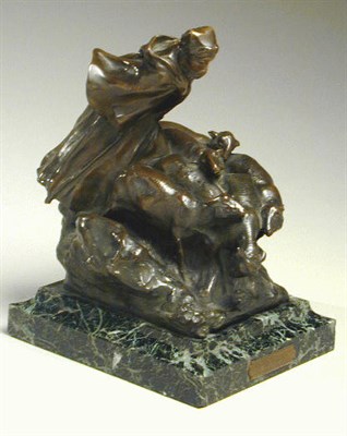Lot 527 - Bronze Figural Group, L'Orage Charles Korschann.