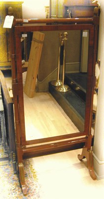 Lot 438 - Empire Style Gilt-Bronze Mounted Cheval Mirror